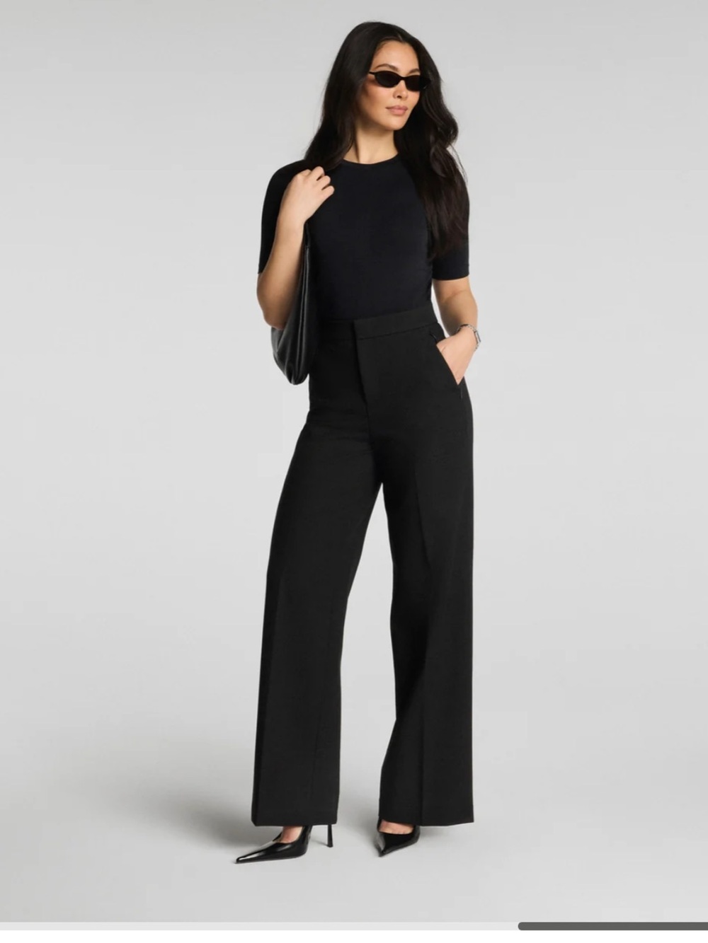 Spanx supersmooth well suited 360 wide leg pants womens small